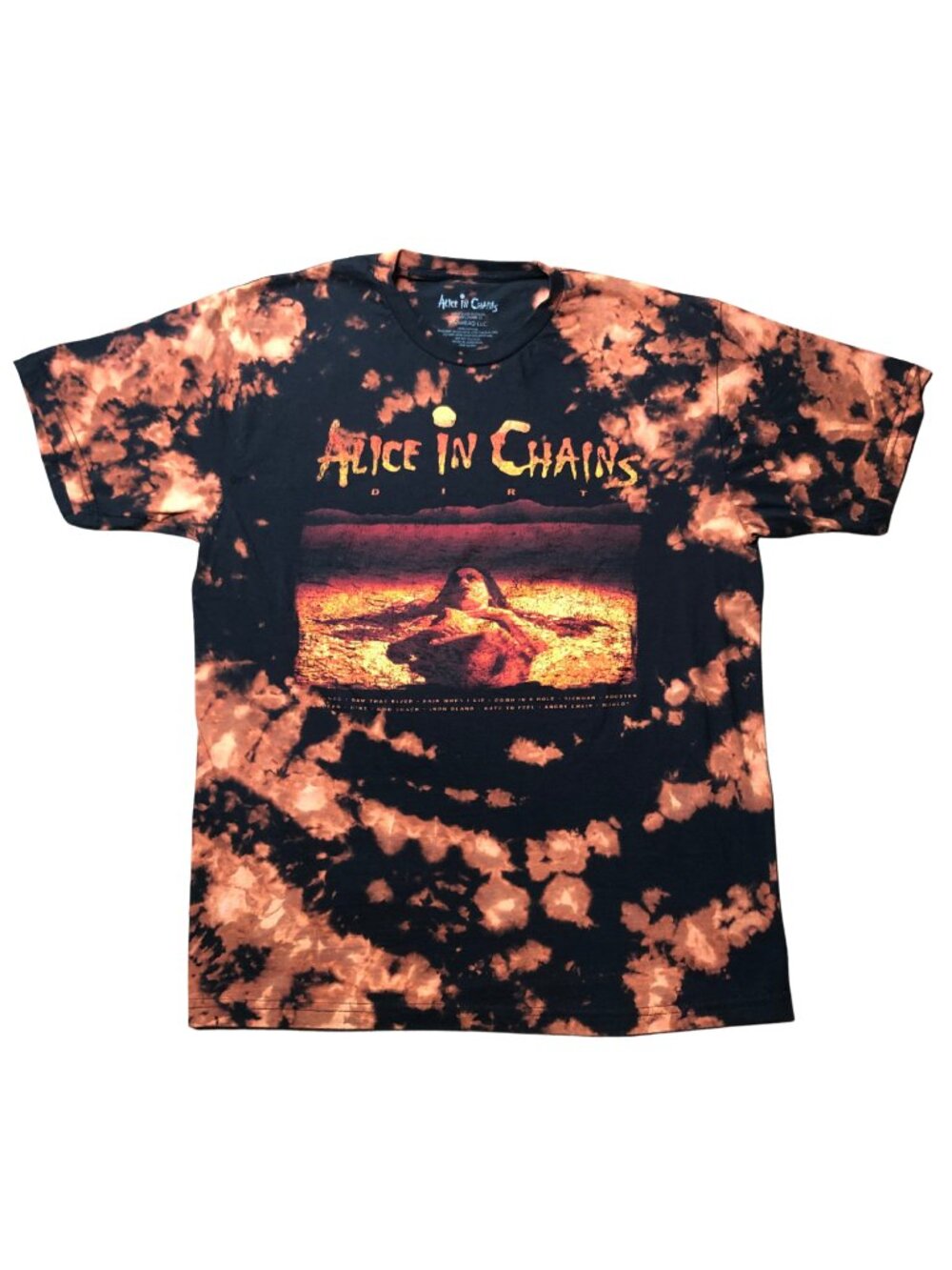 Custom Alice In Chains - Dirt - Reverse-Dye Scrunch Unisex T-Shirt - Soft Cotton